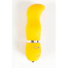 Вибратор водонеппроницаемый с украшением, 14 см желтый (931015-8)