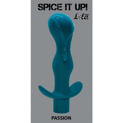Анальная пробка с вибрацией Spice it up Passion Aquamarine