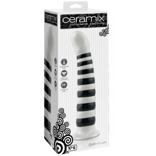 Анальный стимулятор Ceramix no.6 керамический черно-белый (PD4906-00)