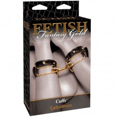 Наручники Fetish Fantasy Gold Cuffs черные с золотом